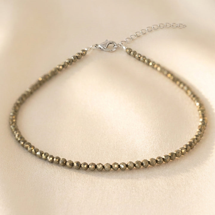 Sterling silver pyrite necklace — handmade UK