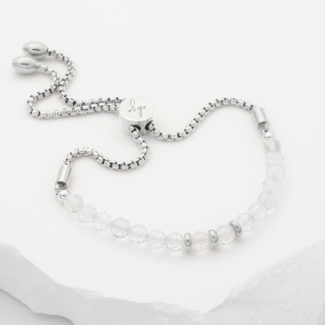 Clear Quartz Bracelet Silver