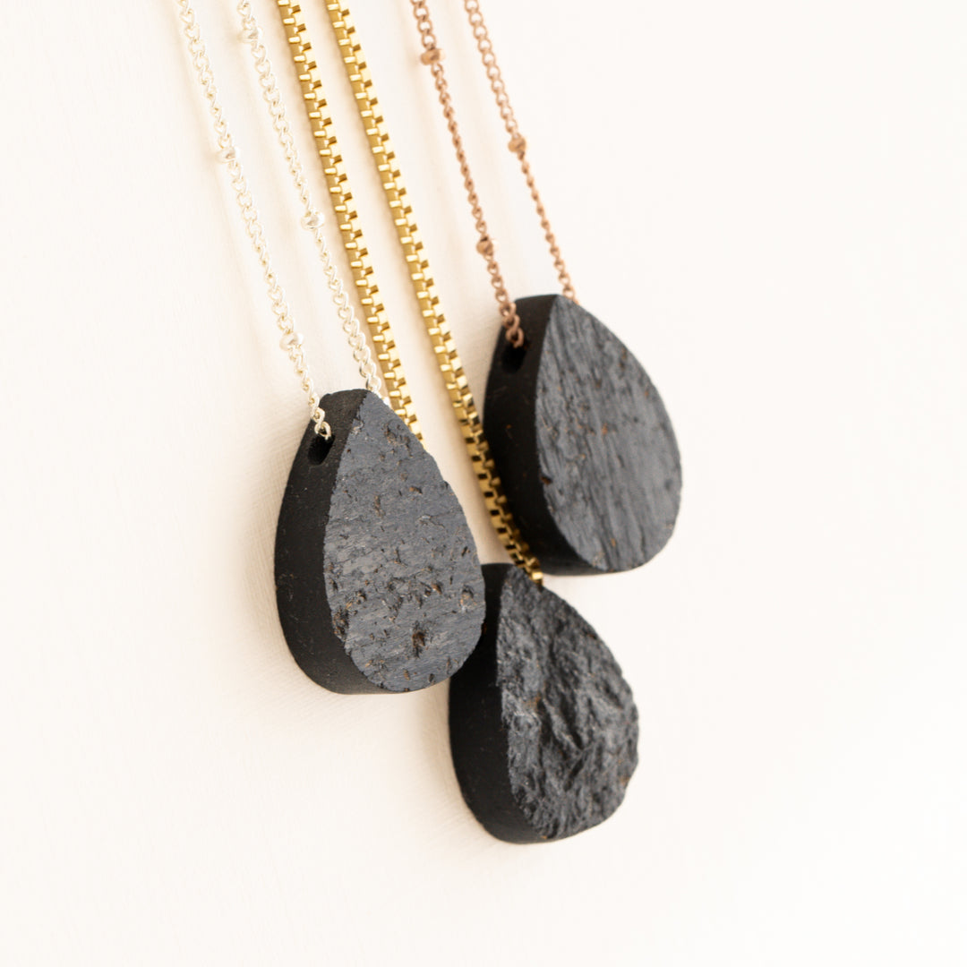 Raw Black Tourmaline Necklace 