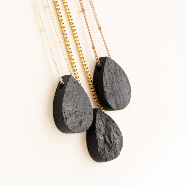 Raw Black Tourmaline Necklace 