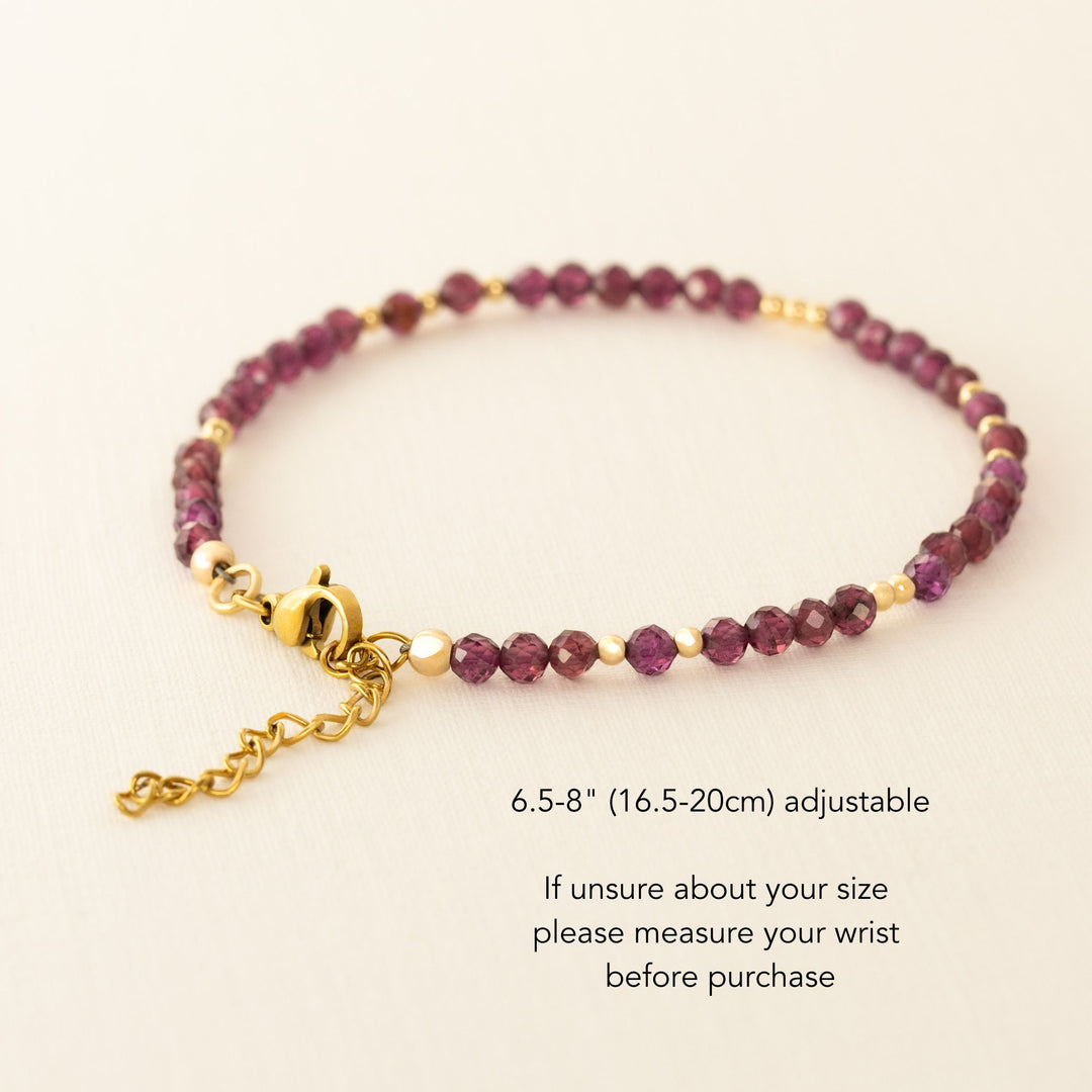 rhodolite garnet bracelet