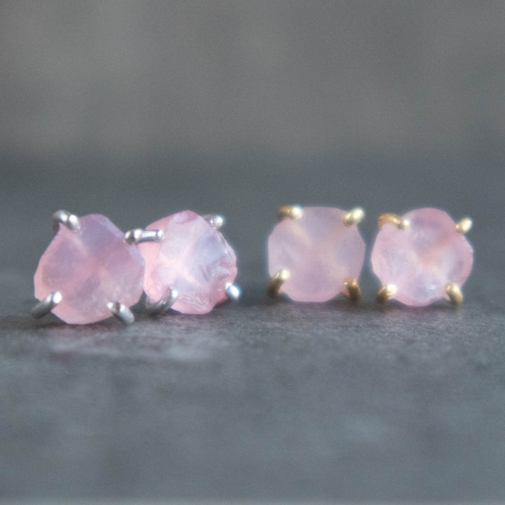 Pink Rose Quartz  Earrings