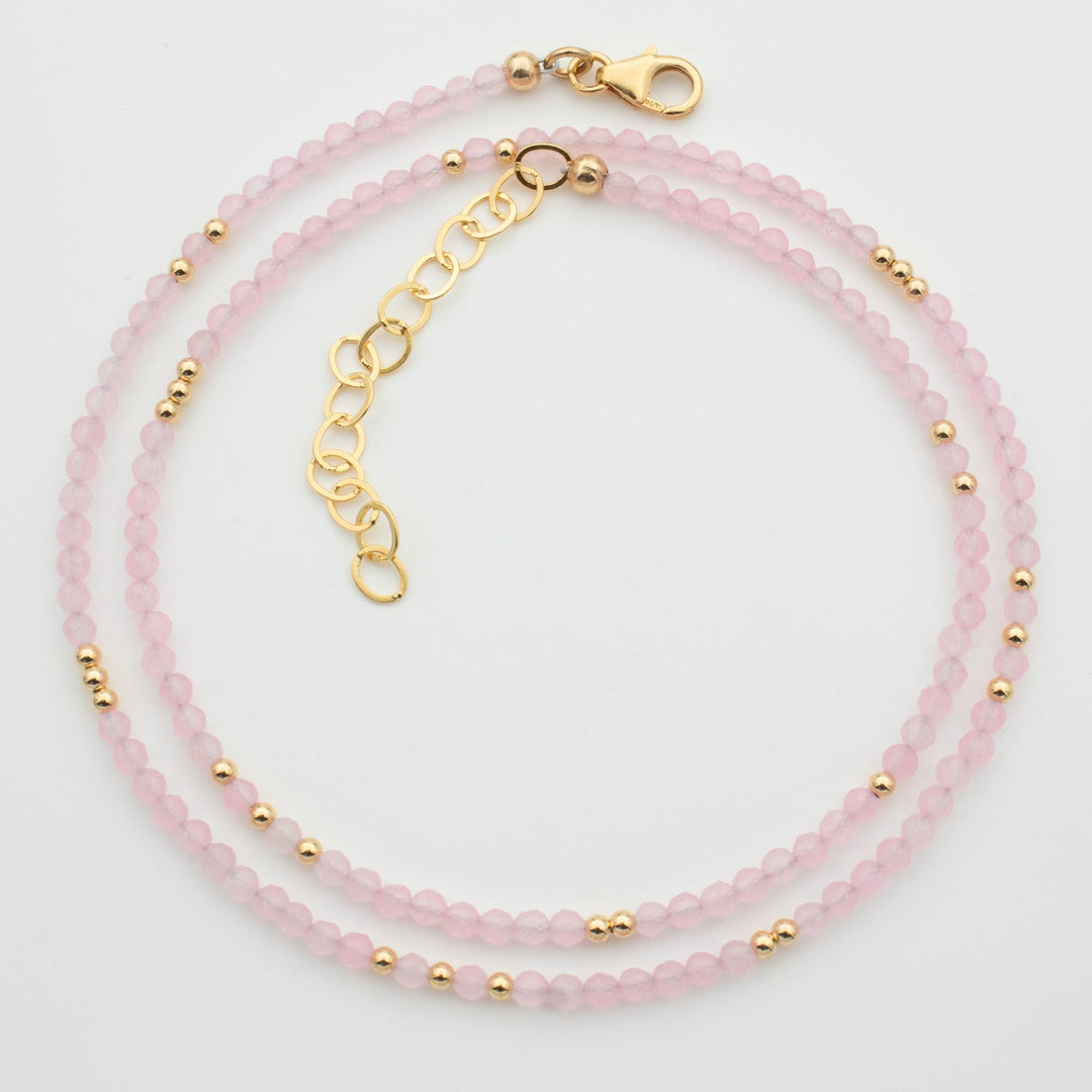 Rose Quartz Bead Necklace