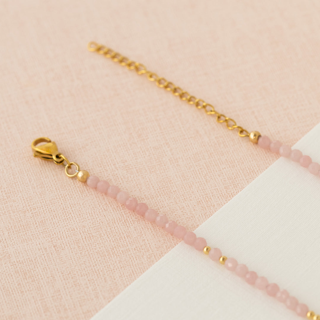 Rose Quartz Bead Necklace