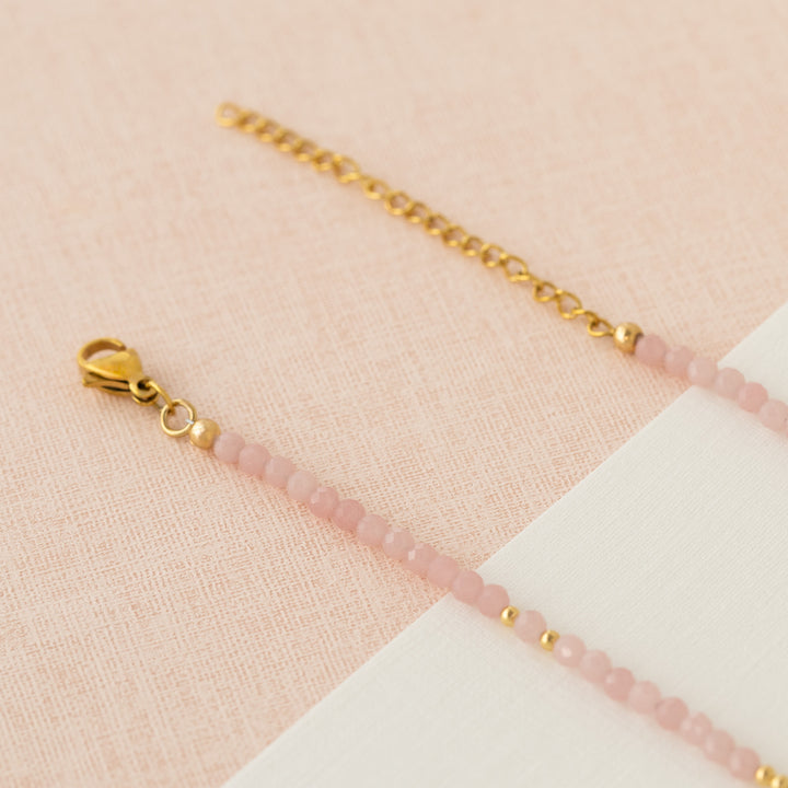 Rose Quartz Bead Necklace