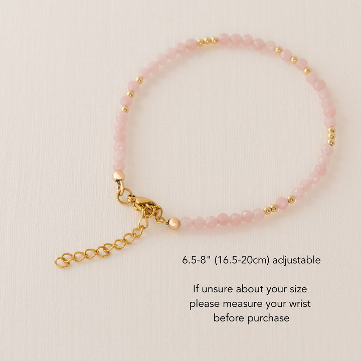 Bracelet with rose quartz