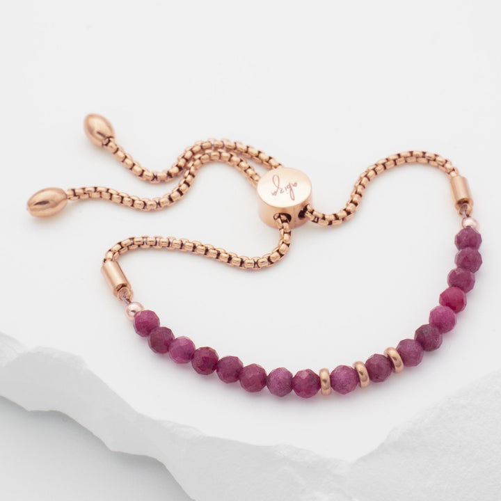 Ruby Bracelet Rose Gold