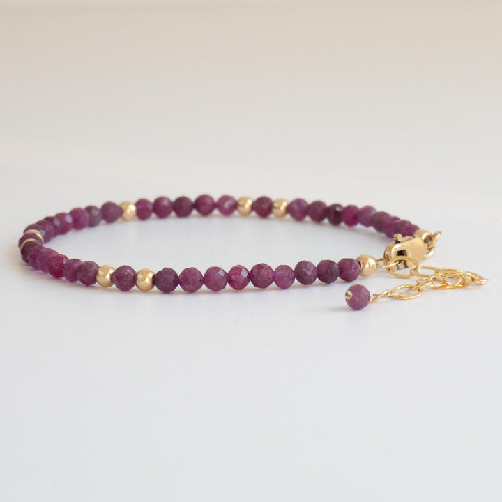 Ruby Birthstone Bracelet