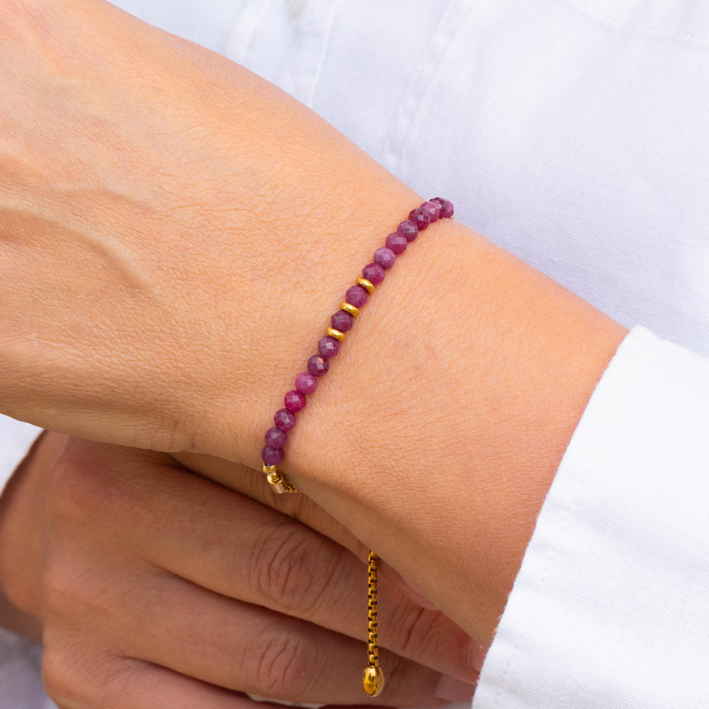 July Birthstone Ruby Bracelet