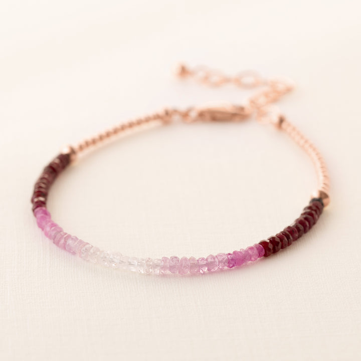 ruby bracelet​ rose gold