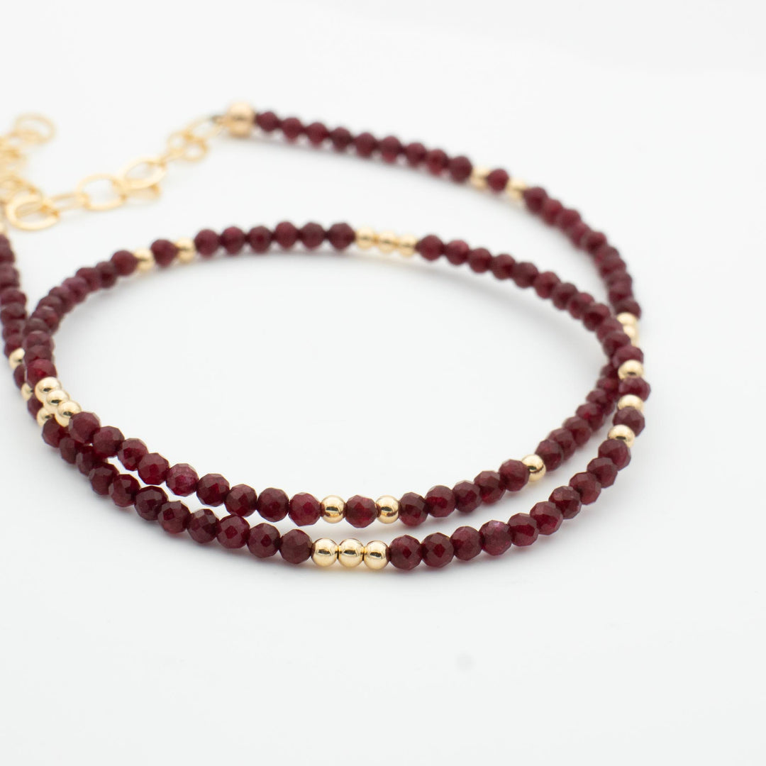 Ruby Necklace Gold