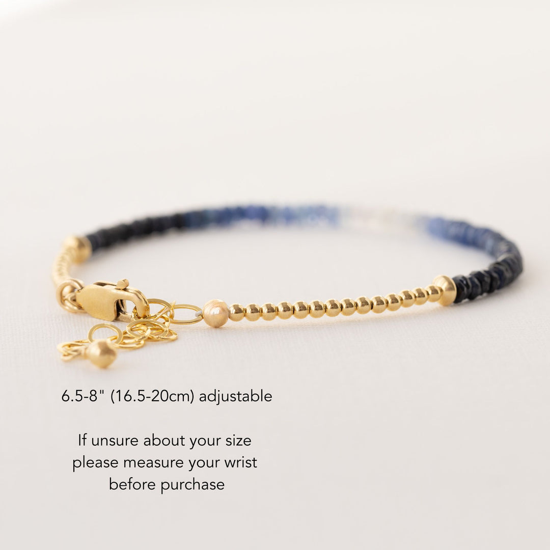 Adjustable Sapphire Bracelet
