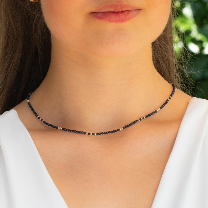 Sapphire Beaded Necklace