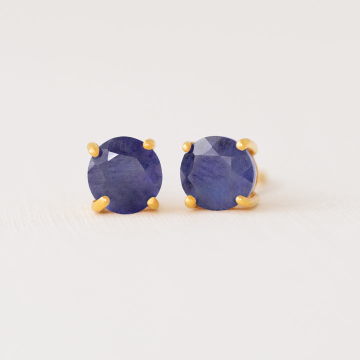 Gold Sapphire Earrings