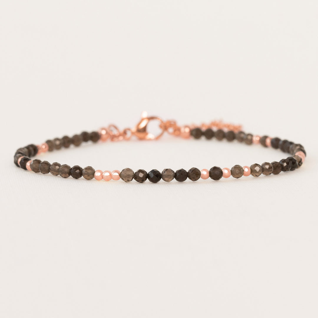 Smoky Quartz Bracelet Rose Gold
