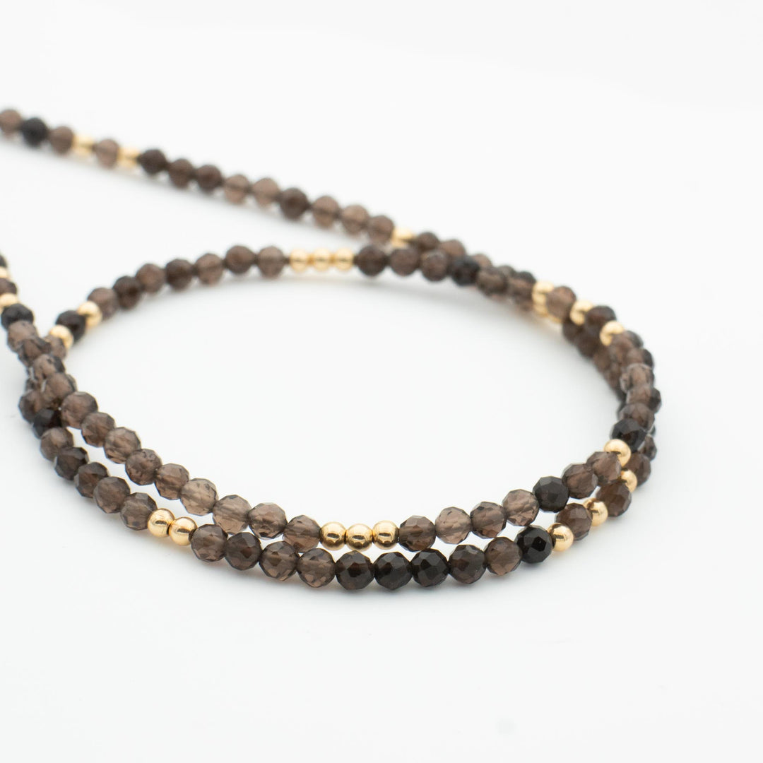 Smoky Quartz Bead Necklace 