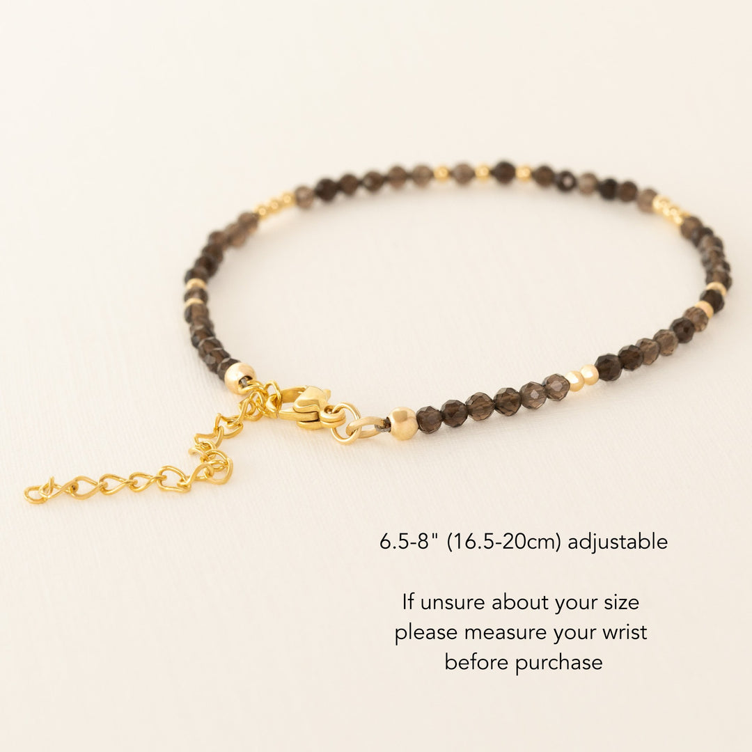 Smoky Quartz Bead Bracelet