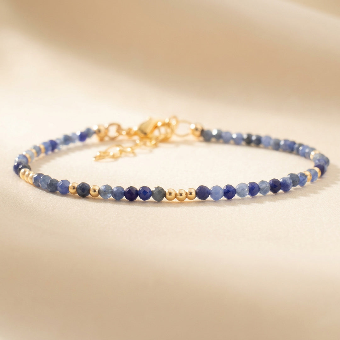 14K gold filled sodalite bracelet — handmade UK