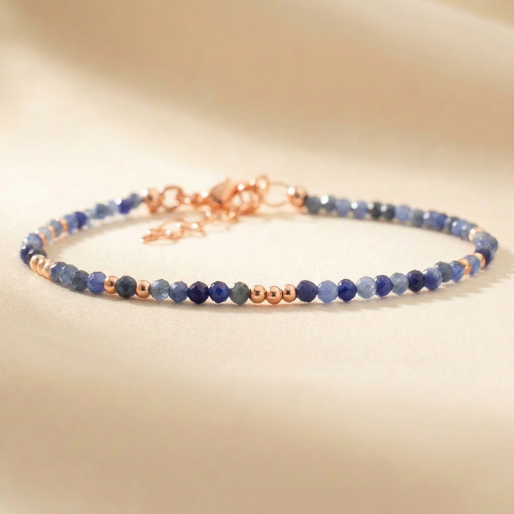 Rose gold filled sodalite bracelet — handmade UK