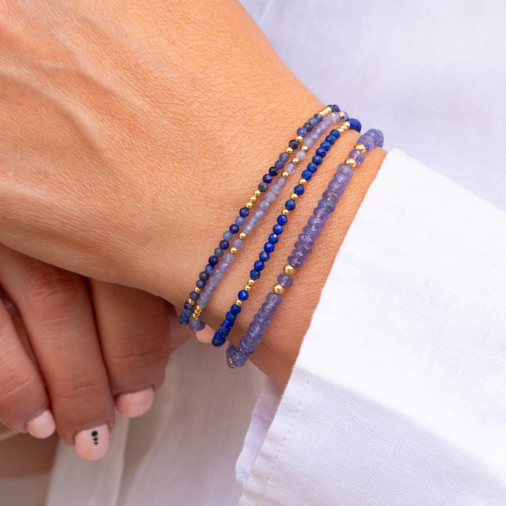Tanzanite Lapis and Sodalite Bracelets