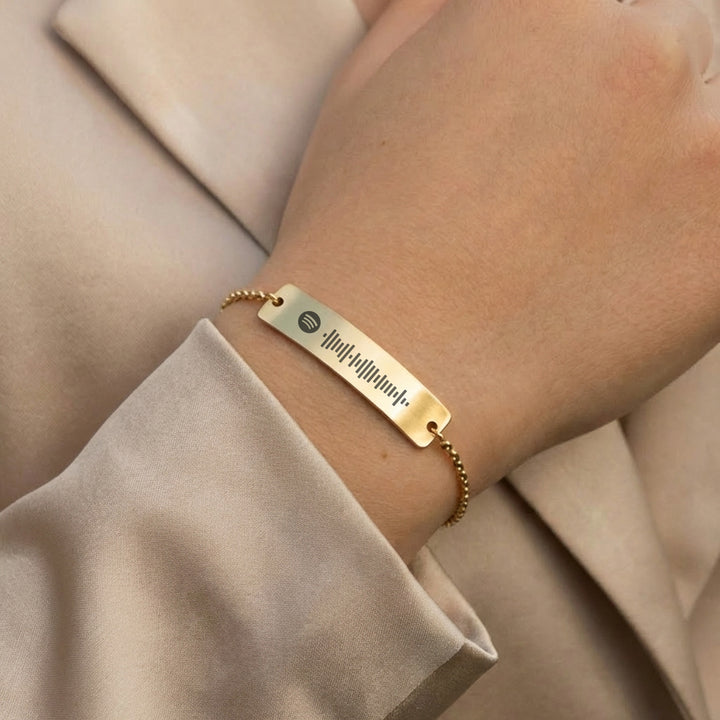 Spotify Code Bracelet Gold