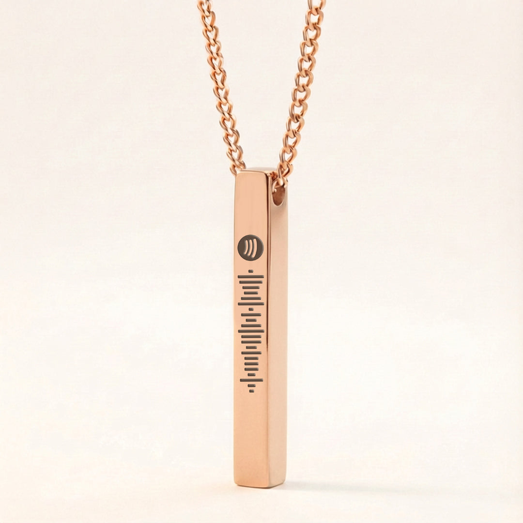 Music on Necklace Rose Gold
