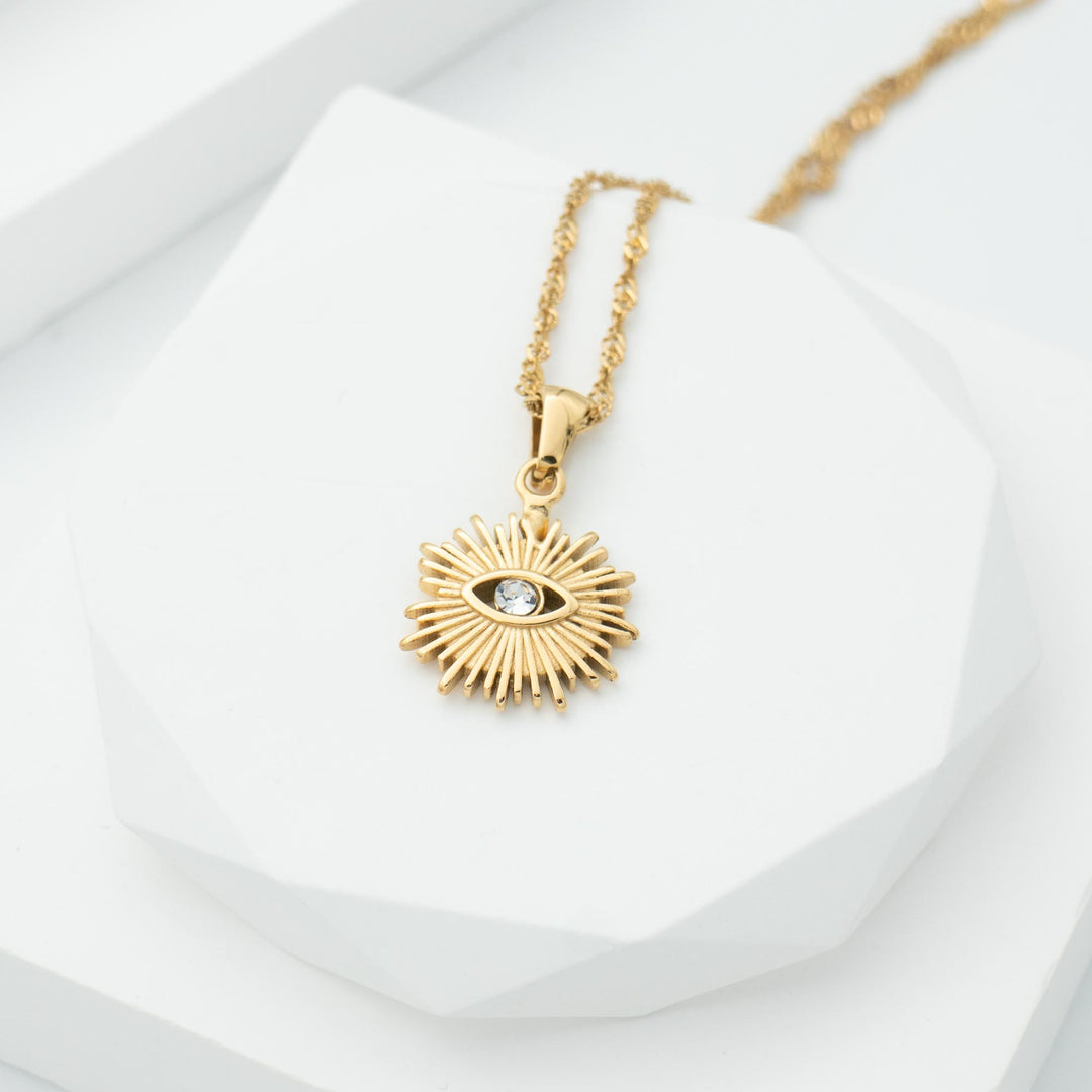 Gold Sunburst Necklace