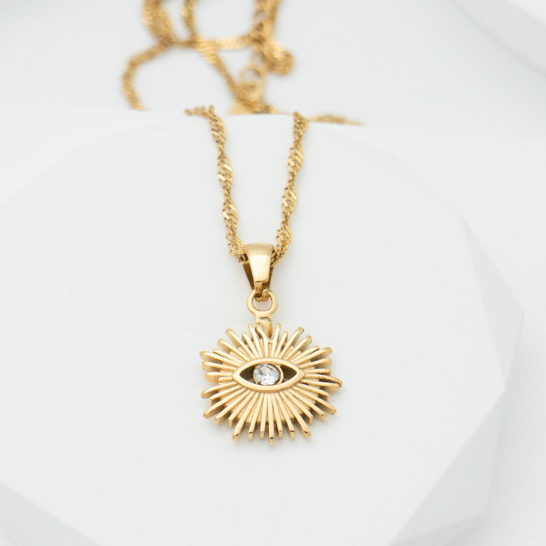 Gold Sunburst Necklace