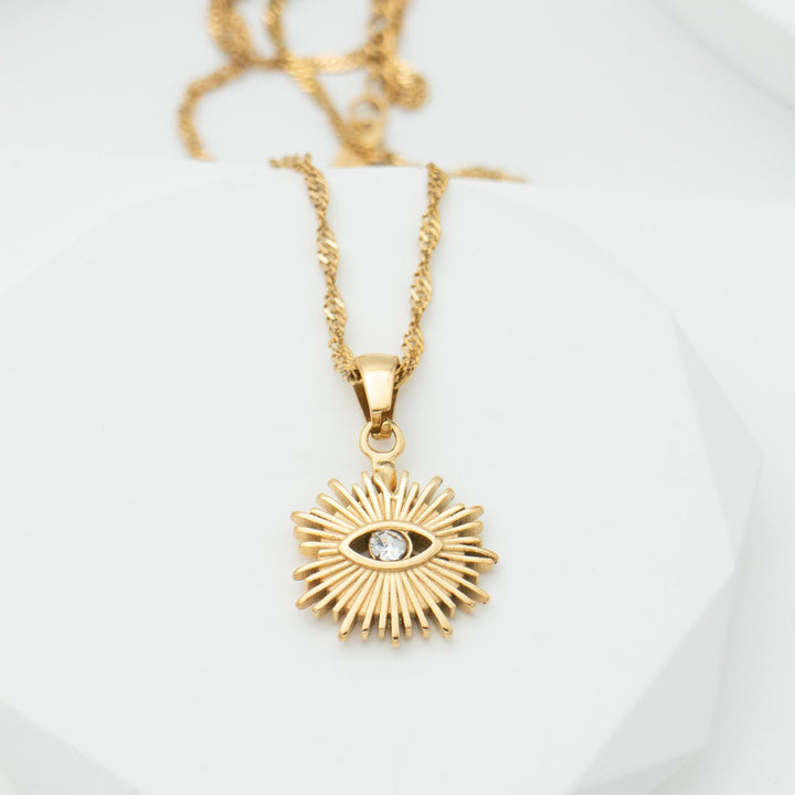 Gold Sunburst Necklace