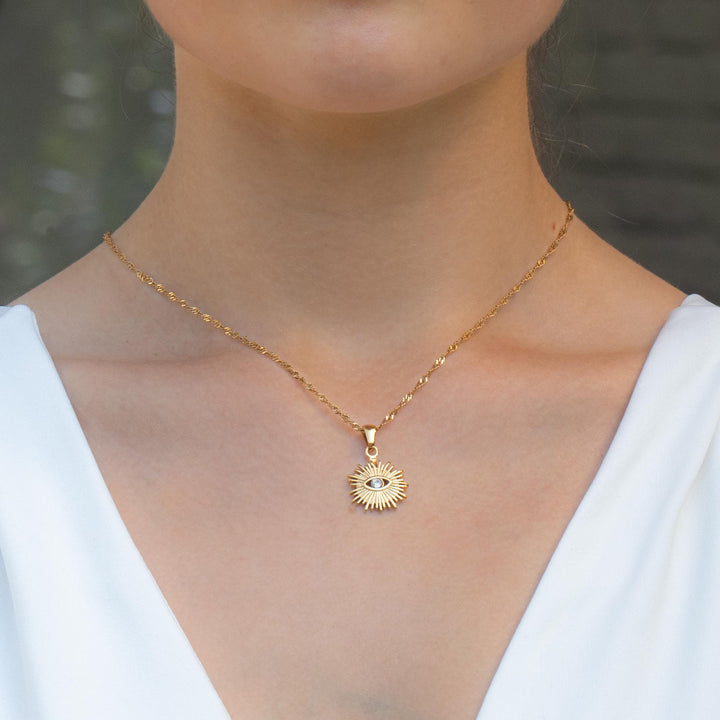 Gold Sunburst Necklace
