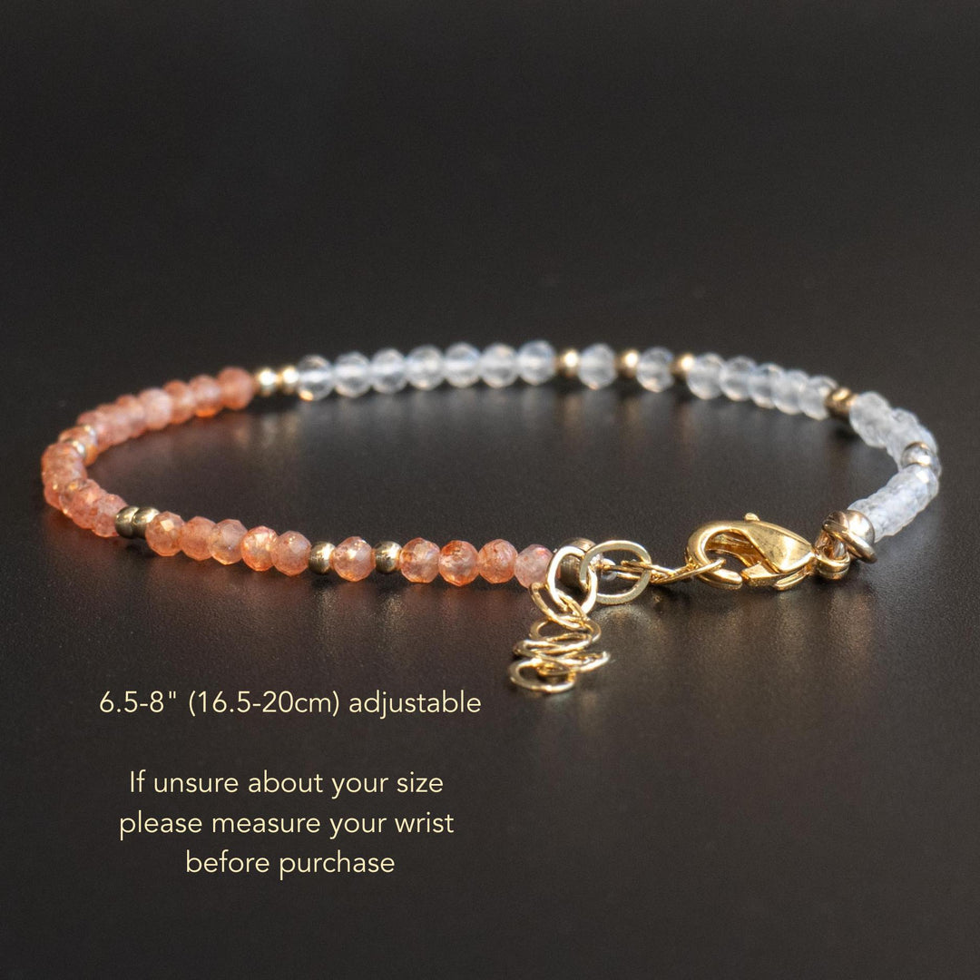 Moonstone and Sunstone Bracelet