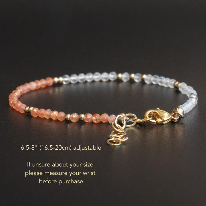 Moonstone and Sunstone Bracelet