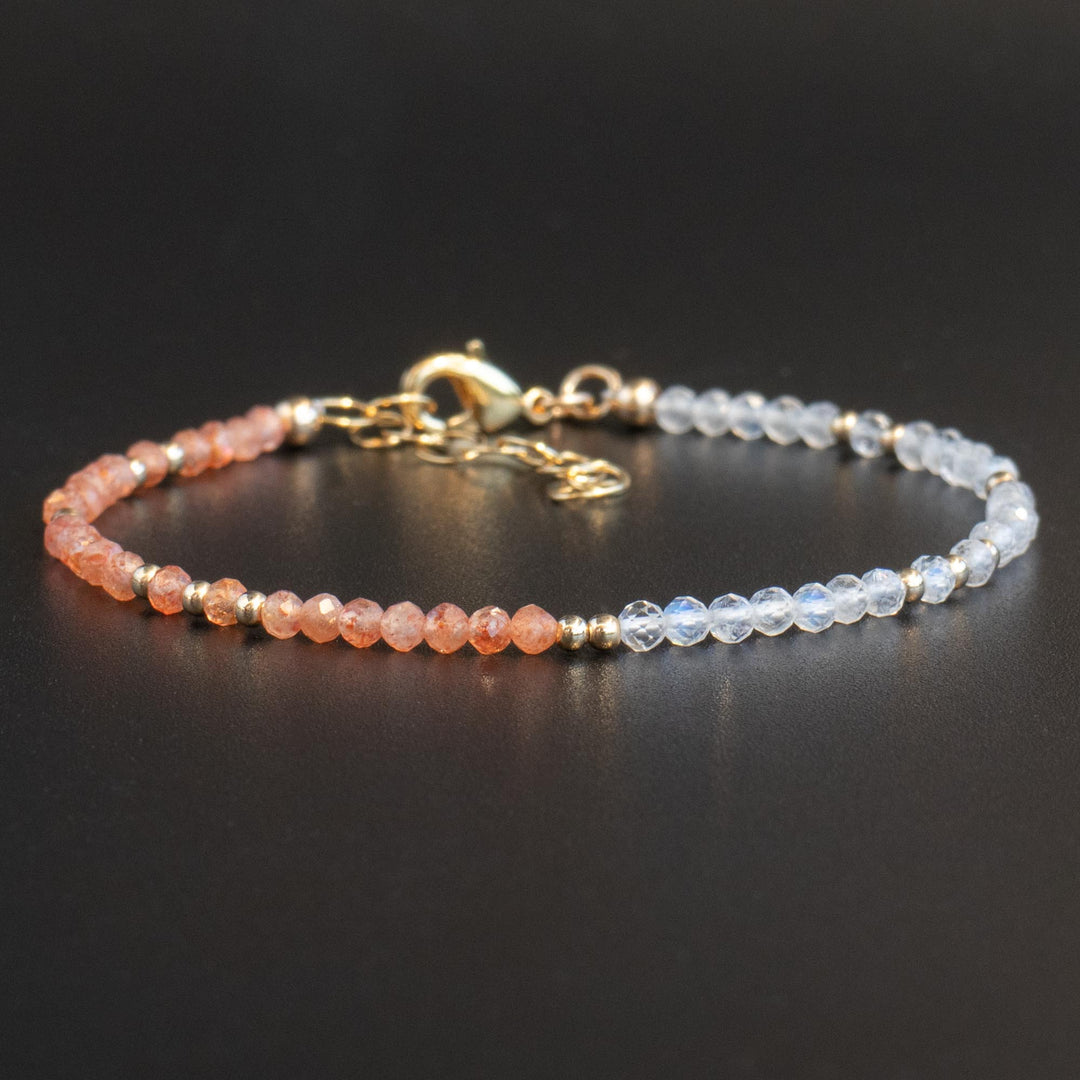 Sunstone and Moonstone Bracelet