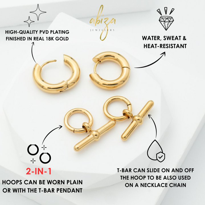 T Bar Drop Earrings