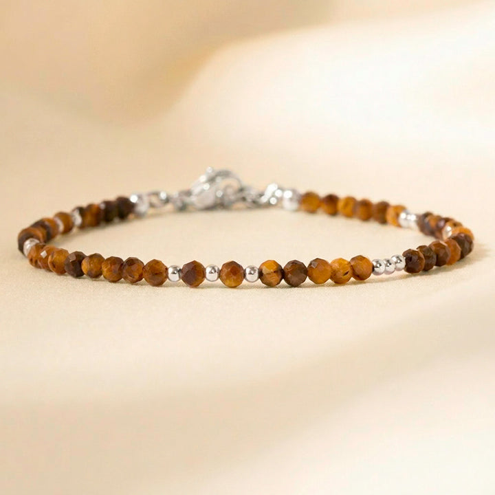 Sterling silver tiger eye bracelet — handmade UK