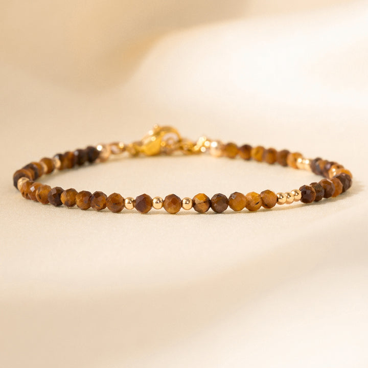 14K gold filled tiger eye bracelet — handmade UK