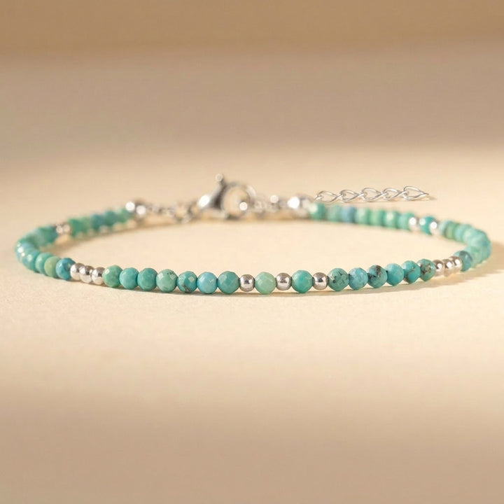 Sterling silver turquoise bracelet — handmade UK
