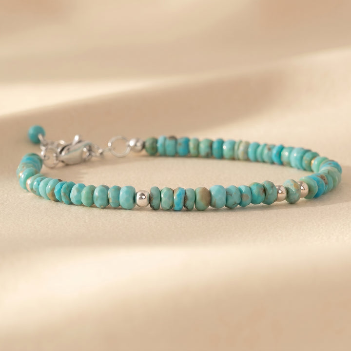 Sterling silver Arizona turquoise bracelet — handmade UK