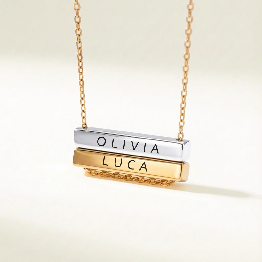 two name necklace olivia luca