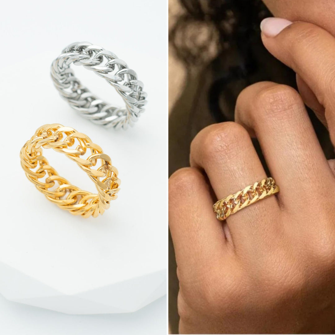 Chain Ring Gold & Silver