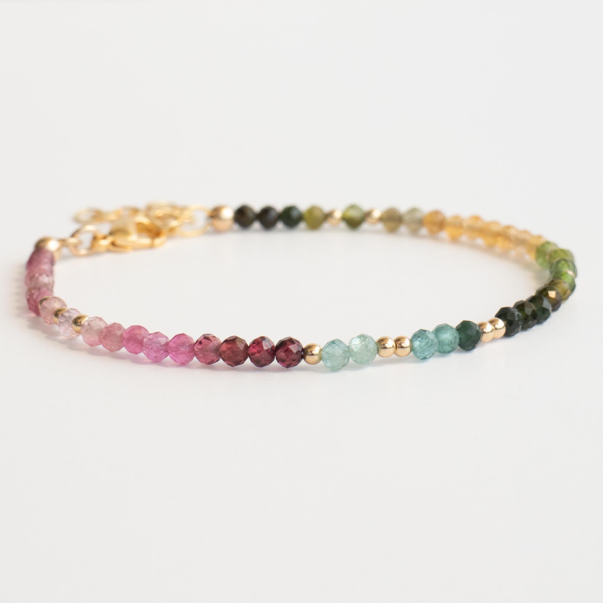 Watermelon Tourmaline Bracelet October Birthstone Bracelet Abiza
