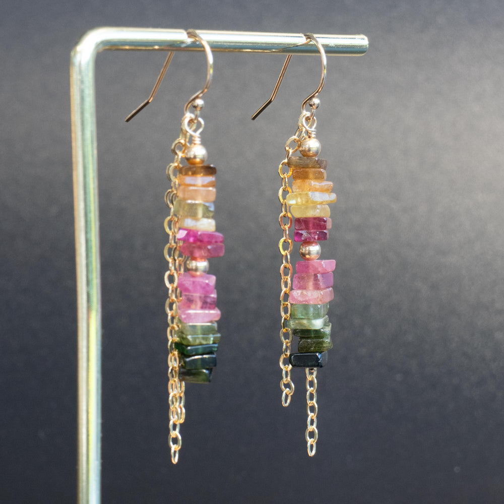 Watermelon Tourmaline Earrings