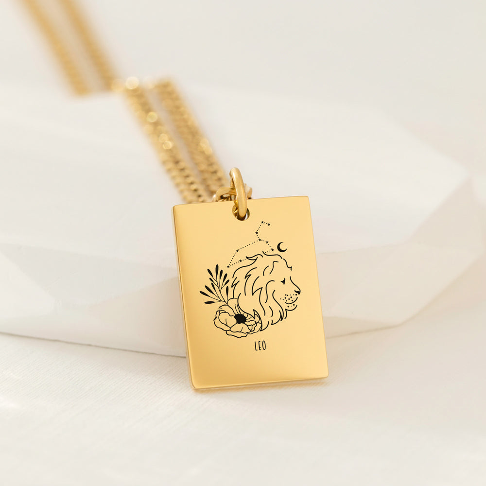 Leo Zodiac Necklace in gold