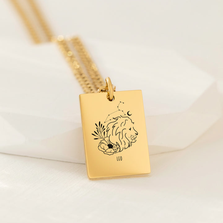 Leo Zodiac Necklace in gold