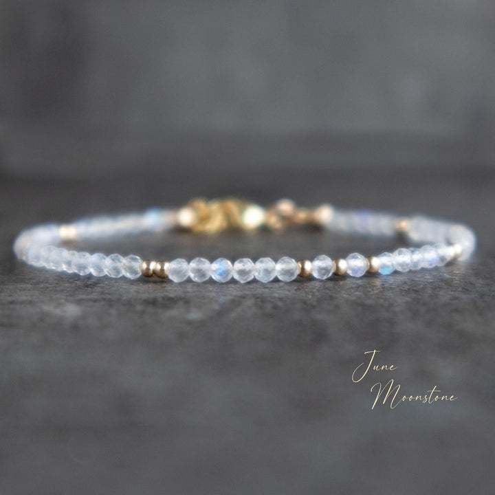 Skinny Moonstone Bracelet