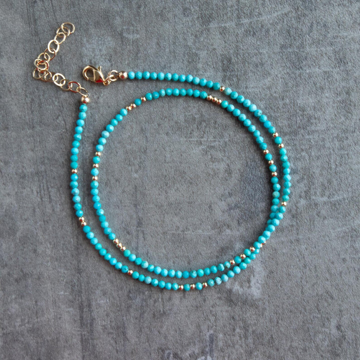 Collier de perles turquoise