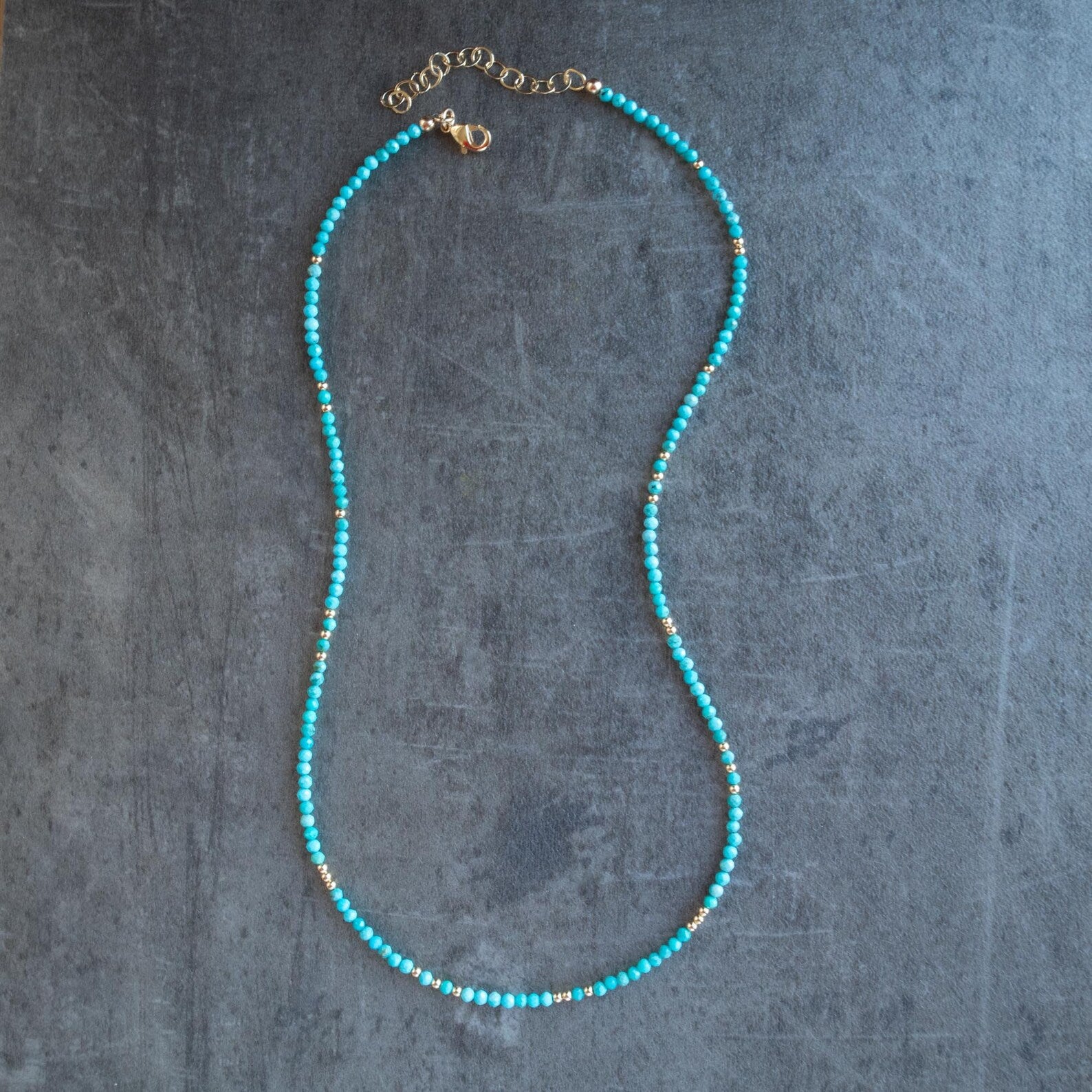 Blue Bead Necklace - Shazazz Jewellery - Costume Jewellery UK