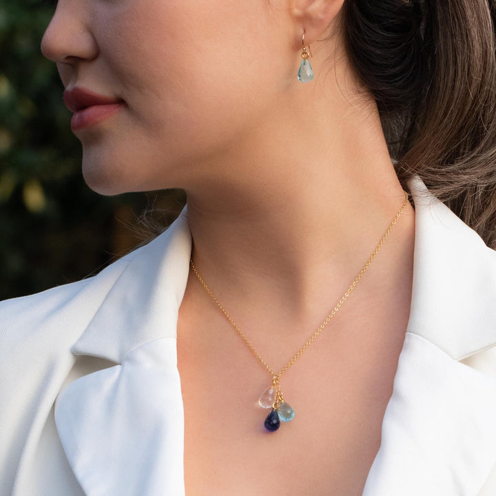 Initial and Birthstone Necklace
