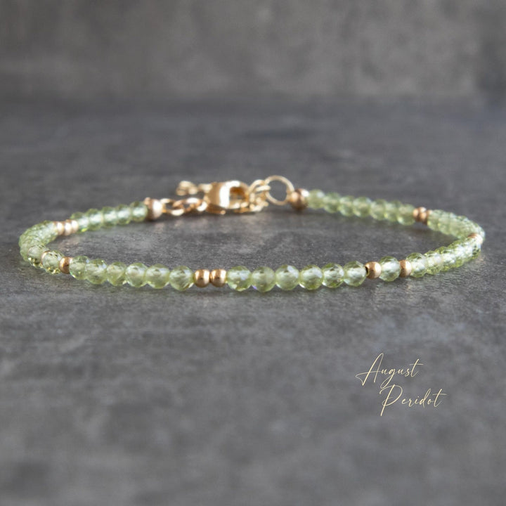 Bracelet péridot fin