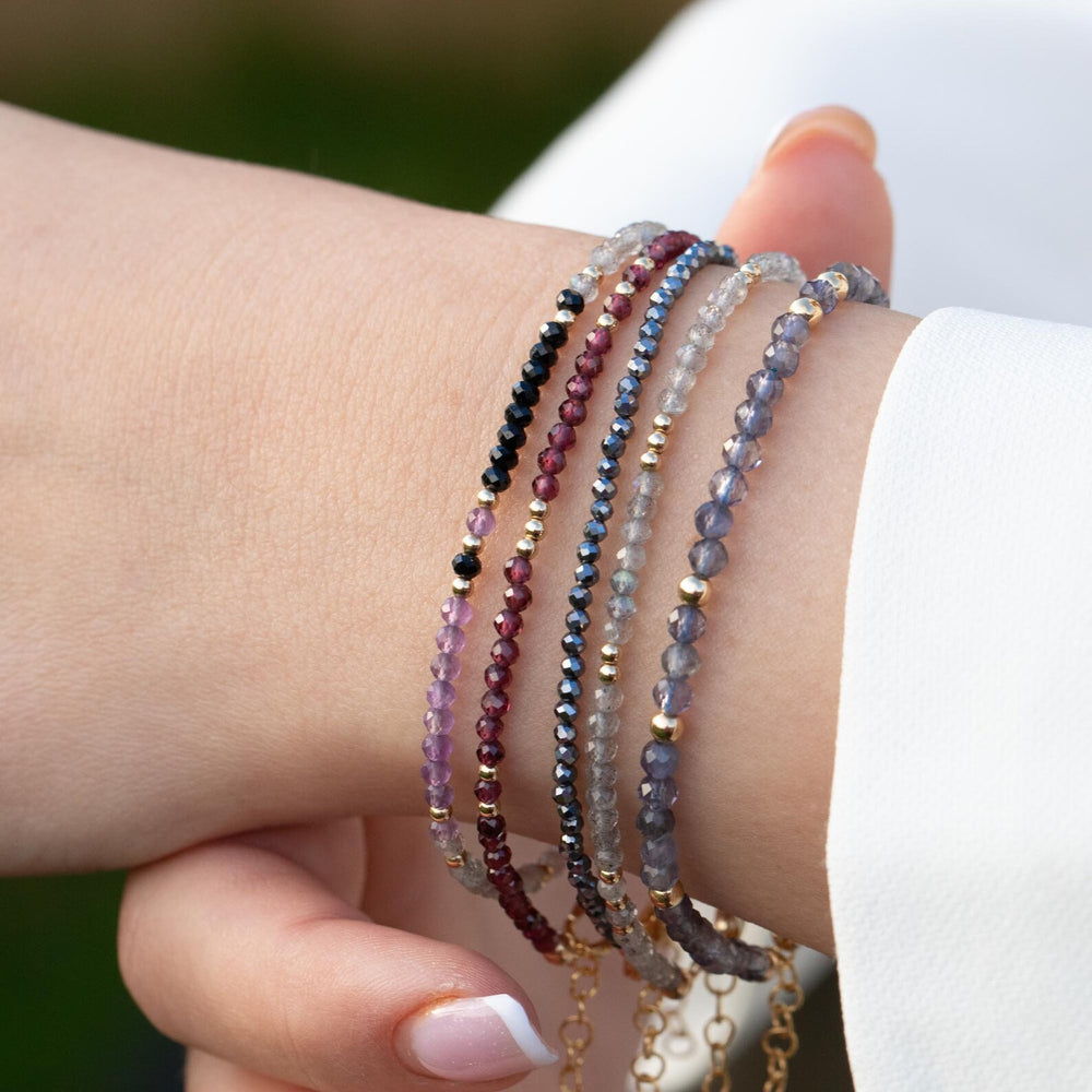 Rhodolite Garnet Bracelet Stack